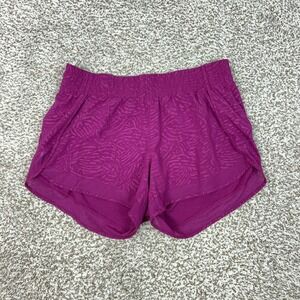 Athleta Shorts Womens Medium Pink Printed Run Short 4 Running Gym Workout Gym